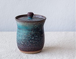 Ceramic Mug with Lid no Handle, 190ml