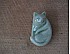 Чайная фигурка “Спящая кошка”, зеленая глазурь