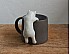 Cat Figurine Hanging on Mug, Matte Glaze