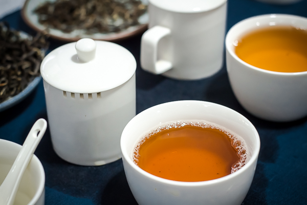Over-steeped pu-erh tea’s infusion